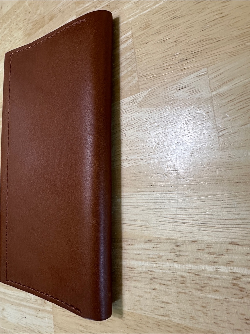Portland Leather Burnt Sienna Leather Long Bifold Wallet - Picture 3 of 13